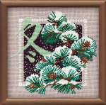 Siuvinėjimo kryželiu rinkinys Žiema Riolis, 20x20 cm.