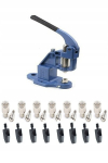 Universalus rankinis presas - 8 perforavimo formos ir 7 matricos