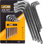 Jcb L formos Torx raktų rinkinys 7 vnt. T10-t40 Cr-v
