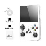 Data Frog R36S Retro delninis vaizdo žaidimų konsolė Linux sistema 3,5 colio IPS ekranas 64 GB ne&scaron;iojamas ki&scaron;eninis vaizdo grotuvas 64 GB žaidimai