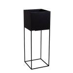 Metalinis vazonas Palmus, 100x35x35 cm, juodas