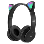 &bdquo;Bluetooth&ldquo; belaidės ausinės, blykstės lemputė &bdquo;Bluetooth&ldquo; ausinės, mergaitėms, balso valdymas, belaidės ausinės, mikrofonas, katės ausys, muzikos ausinės