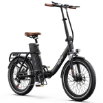 Elektrinis dviratis OneSport OT16-2 20" , juodai rudas