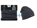 Unisex medvilninės kepuraitės ir movos rinkinys Stark Soul, pilkas