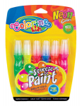 Neoniniai dažai su teptuku Colorino, 14 ml, 6 vnt