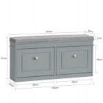 Batų lentyna Fluxar SC-1231 52x104x24 cm pilka