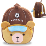 Mink&scaron;ta pliu&scaron;inė vaiki&scaron;ka kuprinė gyvūnų tema LIVMAN AB-701