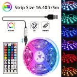RGB LED juostelė su pultu, 16,40 pėdų / 5 m