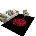 Boružėlės ra&scaron;tuotas kilimas, 80 cm x 120 cm / 31,5 colio x 47,24 colio