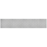 Walldone 3D PVC sienų plok&scaron;tė Baltos plytelės - &scaron;varus modernus sienų dizainas (966 x 484 mm), 5 vnt. rinkinys