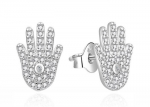 Sidabro auskarai su kubiniu zirconu Hamsa AGT-E126PW