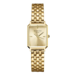 Moteri&scaron;kas laikrodis - ROSEFIELD - Octagon XS - Aukso nerūdijantis plienas - &Scaron;ampano spalvos a&scaron;tuonkampis ciferblatas - Rafinuotas