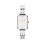I&scaron;manusis laikrodis Daniel Wellington Quadro Lumine moterų laikrodis - balta/sidabrinė - 20x26 mm