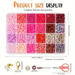 Papuo&scaron;alų rinkinys, 2400pcs clay bead kit