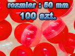Tu&scaron;čia kapsulė 50 mm raudona 100 vnt. kamuoliukas kapsulės loterijai