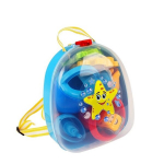 Smėlio žaislų rinkinys kuprinėje Technok Toys 8881, 10 dalių