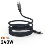 FIXE C tipo USB-C/USB-C laidas ir PD palaikymas 1,2m USB 2.0 240W pilkas