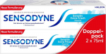 Sensodyne Sensitive Extra Fresh dantų pasta, kasdienė dantų pasta apsaugai nuo karieso, jautriems dantims, 2 x 75 ml
