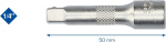 Brilliant tools bt020907 1/4 colio prailgintuvas 50 mm [powered by ks tools]