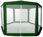Sodo komercinė paviljono palapinė, 2x2x2 m, su tinkleliu nuo uodų, žalia, MultiGarden
