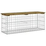 Sodo suoliukas，Sodo suolas，Lauko suoliukas, 103x31,5x42cm, pu&scaron;is, gabiono dizaino CFE2857399