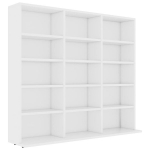 Spintelė kompaktiniams diskams, balta, 100x23x89,5cm, mediena CFE871245