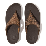 Moteri&scaron;kos sandalai Fitflop Lulu Glitter, rudos