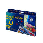 ASTRA ART&HOBBY akvarelinių dažų rinkinys 36 spalvos + vandens teptukas + paletė - ASTRA art-pap