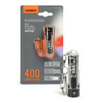 Įkraunamas žibintuvėlis Videx Mini LED + RED/UV, 400lm, VLF-AK012, raktų pakabukas