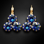Auskarai moterims DiamondSky Crystal Lady II Bermuda Blue su Swarovski kristalais