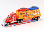 Sunkvežimis su vilkiku ir 4 lengvieji automobiliai, 49x8x17 cm