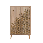 Spintelė Kalune Design 869, ąžuolo spalvos/&scaron;viesiai geltona