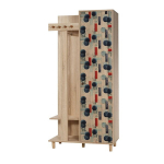 Prie&scaron;kambario komplektas Kalune Design 869(IV), raudonas/ąžuolo spalvos