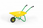 Metalinis vežimėlis su plastikiniu lop&scaron;iu Rolly Toys rollySchubkarre, geltonas