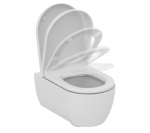 Pakabinamas klozetas Ideal Standard WC Blend Curve Aquablade su lėtai nusileidžiančiu dangčiu T374901 / T376001
