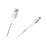 USB micro rebel kabelis 100 cm, baltas