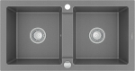 Granitinė virtuvinė plautuvė Mexen Mario su sifonu, Grey