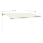 Automatinė markizė su led/vėjo jutikliu VidaXL 500x350 cm, ruda
