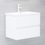 Praustuvo spintelė su įmontuotu praustuvu, balta