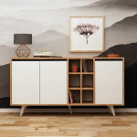 Komoda Kalune Design Seria, ruda/balta