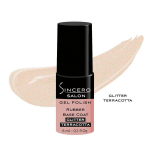 Kaučiukinė bazė SINCERO SALON, Glitter terracotta, 6ml