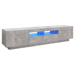 Televizoriaus spintelė su LED, 180x35x40 cm, pilka
