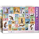 Dėlionė Eurographics, 6000-0953, Yoga Cats, 1000 d.