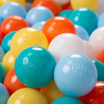 Plastikiniai kamuoliai KiddyMoon, balta, 500 vnt.