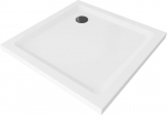Kvadratinis du&scaron;o padėklas Mexen Flat Slim su sifonu, White+Black, 70x70, 80x80, 90x90, 100x100 cm