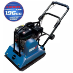 Vibroplok&scaron;te 88 kg 5,5 KM padas 550x420mm, juodas guminis kilimelis, transportavimo ratukai