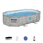 Karkasinis baseinas Bestway Power Steel Swim Vista, 488x305cm, su filtru