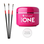 Nagų priauginimo rinkinys Silcare Thick Clear gelis 50 g N02
