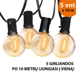 Lauko lempučių girlianda Tonro Elegance, 50 m