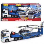 Policijos sunkvežimis su malūnsparniu Majorette Grand Volvo Police Set Police, 35cm, Native